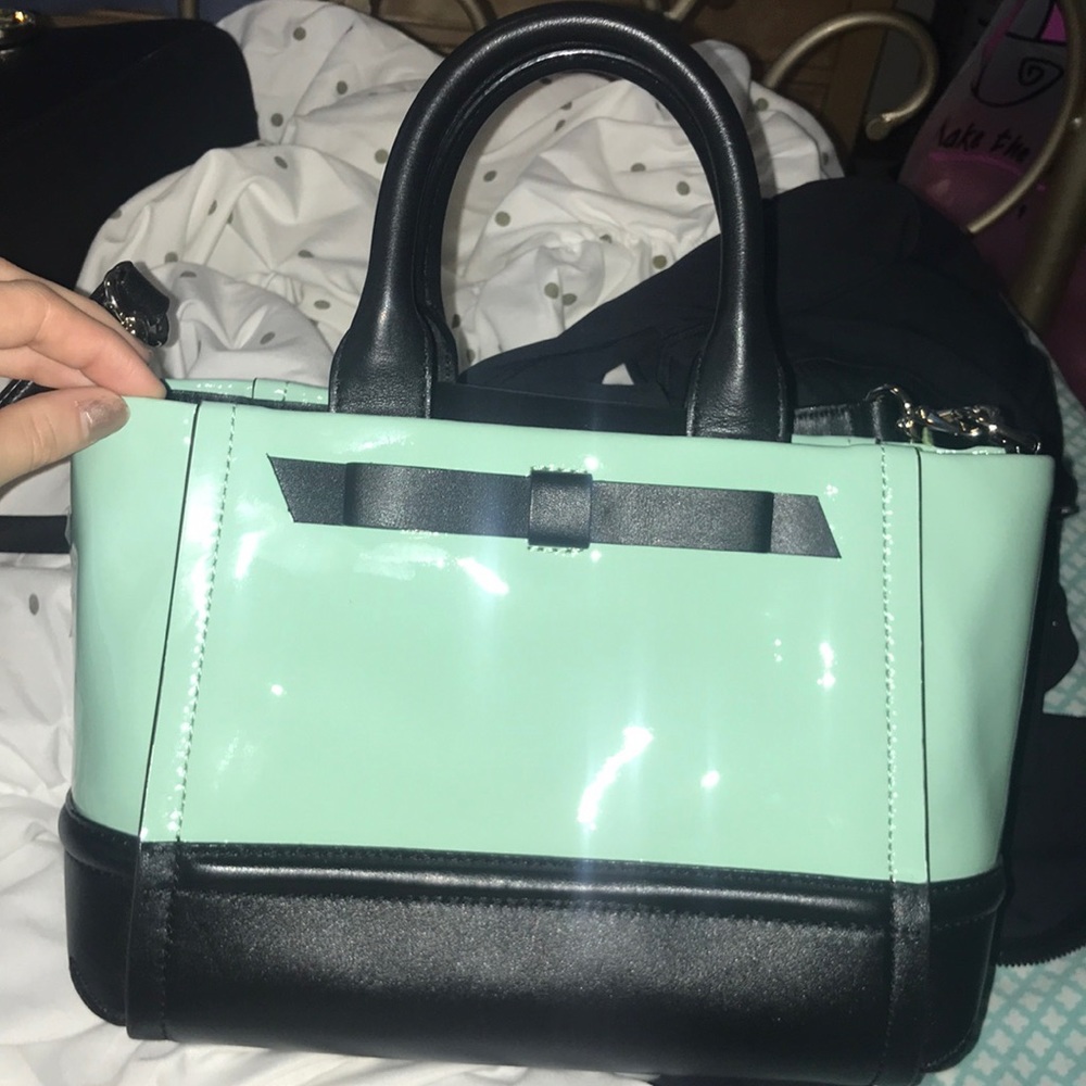 Kate Spade turquoise blue bow purse
